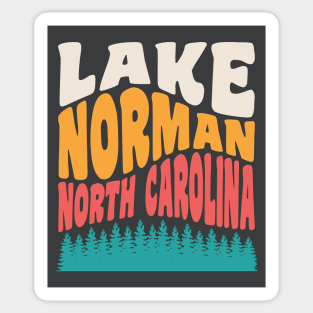 Lake Norman North Carolina Retro Sunset State Park Sticker
